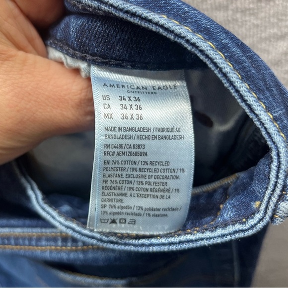 American Eagle Airflex Original Bootcut Jeans Mens 34/36 Denim Blue Stretch 2405 - Picture 4 of 11